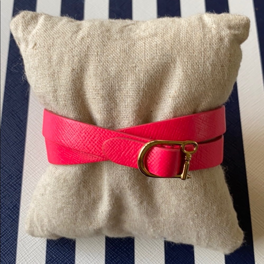 Keep Collective Double Hot Pink & Cream Bracelet